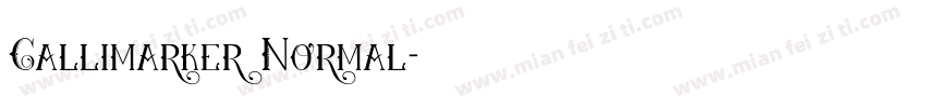 Callimarker Normal字体转换